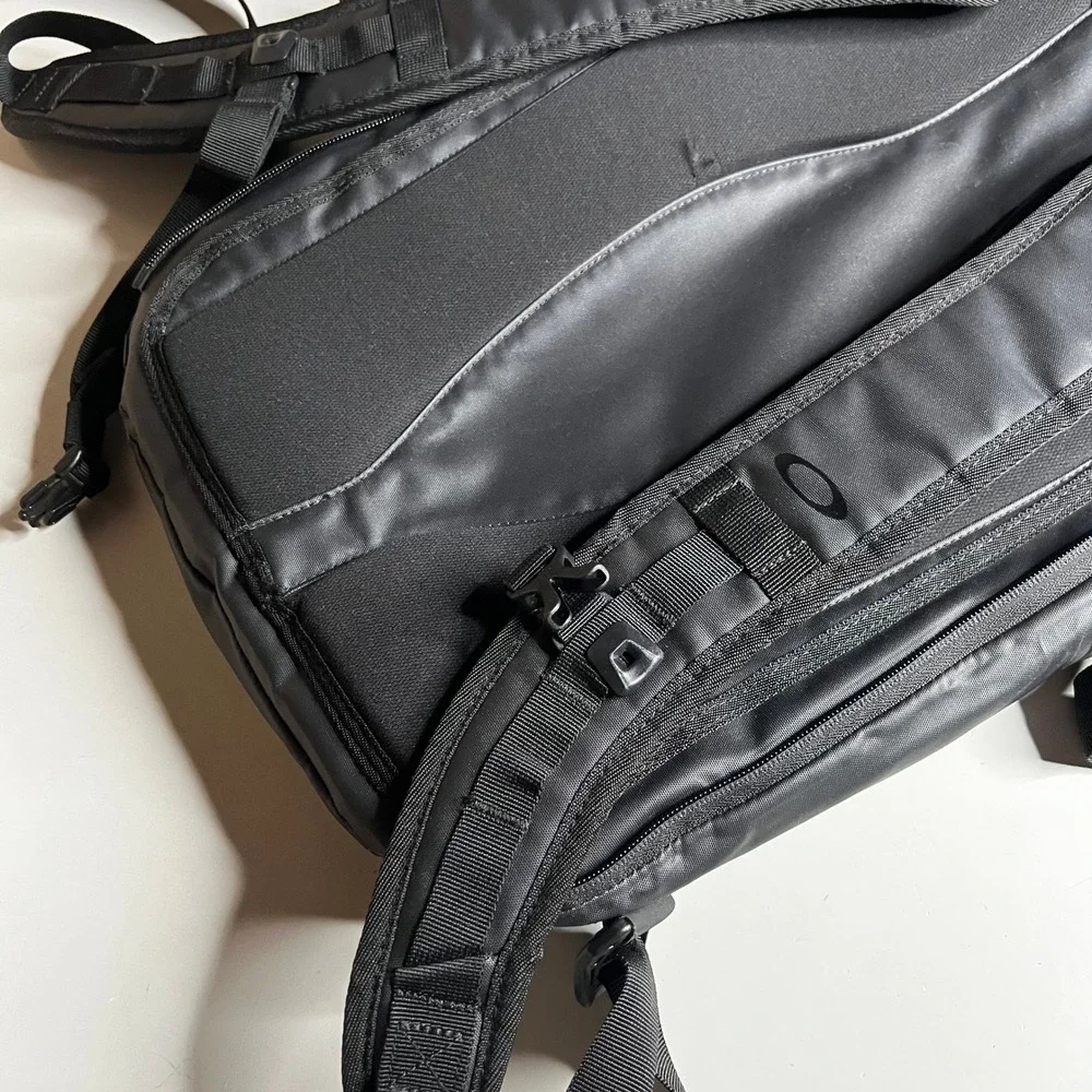 Oakley Dry Goods Roll Top Backpack Black Water Resistant Bag 921134A 02E